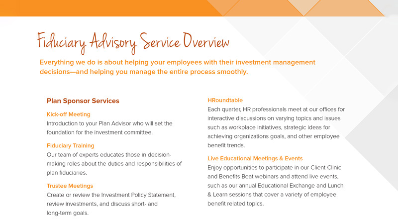 Fiduciary Advisory Service Overview